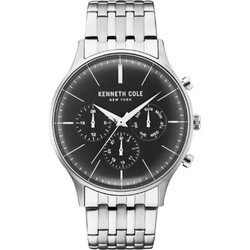 Kenneth Cole Ανδρικό Ρολόι Χρονογράφος με Ασημί Μεταλλικό Μπρασελέ KC50586001