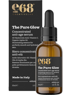 E68 The Pure Glow Concentrated Anti-Age Serum Προσώπου για Λάμψη με Βιταμίνη C & Υαλουρονικό 30ml