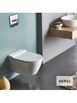 Λεκάνη κρεμαστή 51,5cm με κάλυμμα SM2500 Smart Serel Slim Soft Close