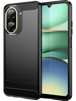 Techsuit Carbon Silicone Back Cover Black (Xiaomi Redmi A5 4G)