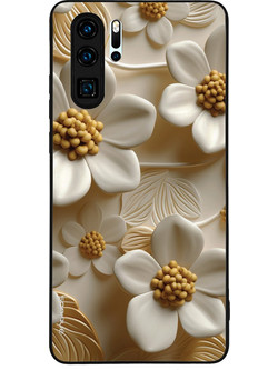 Sonique 3D Flower Series Back Cover White (Huawei P30 Pro)
