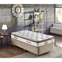 Mattress Queen 100x200 cm Single Size Padded Firm Mattress White Brown
