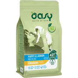 Oasy Lifestage Puppy & Junior Medium with Chicken 3kg