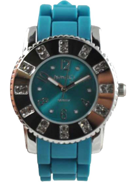 Nemesis Trendy Nightlife Γυναικείο Ρολόι με Γαλάζιο Καουτσούκ Λουράκι NS211L