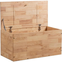 Ξύλινο παγκάκι- μπαούλο Nextdeco Natural Υ39x40x80εκ