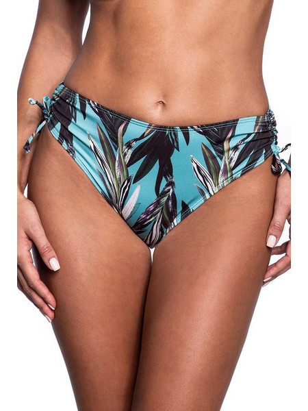 Bluepoint Bikini Slip Floral Μαύρο Τιρκουάζ 22065107-21