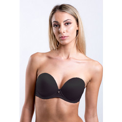 Lormar Σουτιέν Strapless Push Up με Μπανέλα Μαύρο