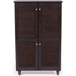Παπουτσοθήκη -ντουλάπι Sonata 77x34x123 εκ. καρυδί