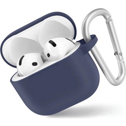 Blueo Liquid Silicone Protect Case Θήκη Σιλικόνης για AirPods 1 Μπλε Σκούρο