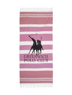 Greenwich Polo Club 3842 Πετσέτα Παρεό Θαλάσσης Κόκκινη 80x170cm