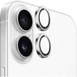 Blueo - Original Metal Frame Lens Protector (2 pack) - iPhone 16 / iPhone 16 Plus - Silver