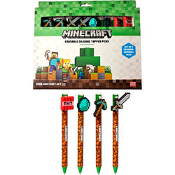 Minecraft set of 8 coloured erasable pens