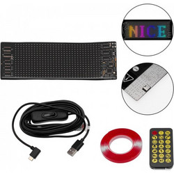 Εύκαμπτη LED Πινακίδα RGB Bluetooth με Κινούμενες Εικόνες και Κείμενο μέσω Εφαρμογής - LED Matrix Panel 7x17.3cm OEM