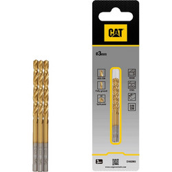 CAT Τρυπάνι τιτανίου HSS σετ:3τεμ 3x61mm DA02003