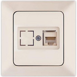 ΠΡΙΖΑ DATA CAT 6 RJ 45 MONH ΜΠΕΖ EUROLAMP ΝΕAD - 152-16115
