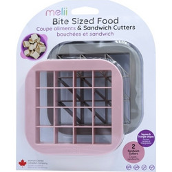 Melii - Sandwich Cutters Pink/Grey 2 τεμ