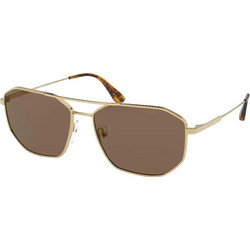 Prada PR63XS 5AK05D Ανδρικά Γυαλιά Ηλίου Aviator Μεταλλικά Χρυσά με Καφέ Polarized Φακό