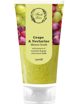 Fresh Line Grape & Nectarine Shower Scrub Σώματος 150ml