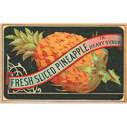 Αφίσα Fresh Sliced Pineapple - Typographic , 29X42 (A3)