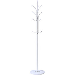 Καλόγερος Keleste pakoworld μέταλλο σε λευκή απόχρωση Φ37x175εκ WHITE METAL - RESIN BASE 37X37X175
