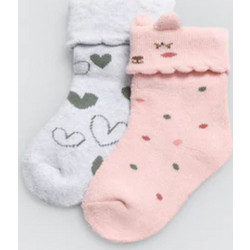 Βρεφικές Κάλτσες Για Κορίτσια Ysabel Mora Hearts (2 Pack) - Πολύχρωμα