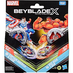 BEYBLADE X MARVEL COLLAB MULTIPACK CAPTAIN AMERICA & RED HULK (G1690)