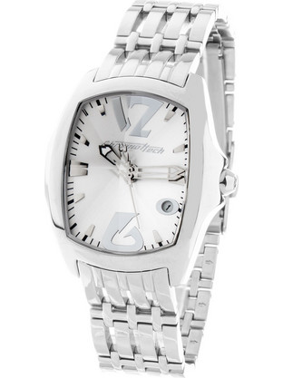 Chronotech Ανδρικό Ρολόι με Ασημί Μεταλλικό Μπρασελέ CT7896L-49M