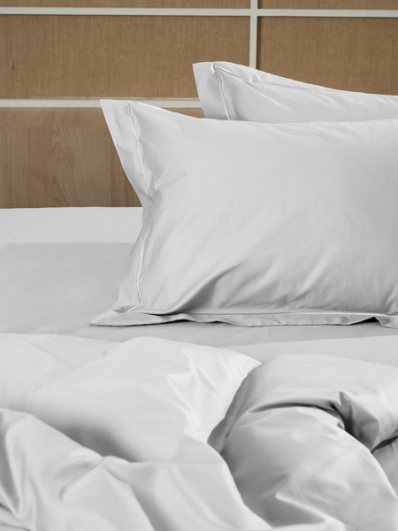 Ζεύγος Μαξιλαροθήκες 52x72+6 Oxford Satin Stellar Palatex White