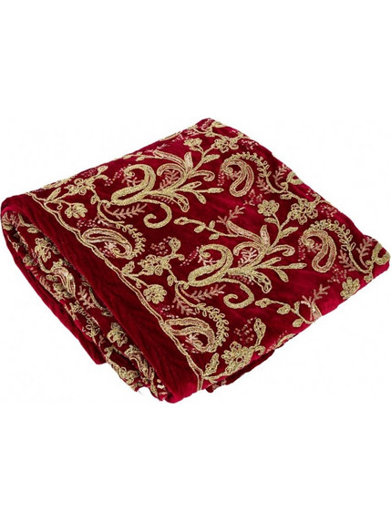 ΥΦΑΣΜΑ EMBROIDERY ΒΕΛΟΥΔΟ ΜΠΟΡΝΤΟ 150cmX3m ΜΕ ΤΕΛΕΙΩΜΑ ΜΠΟΡΝΤΟ-ΧΡΥΣΟ 20121