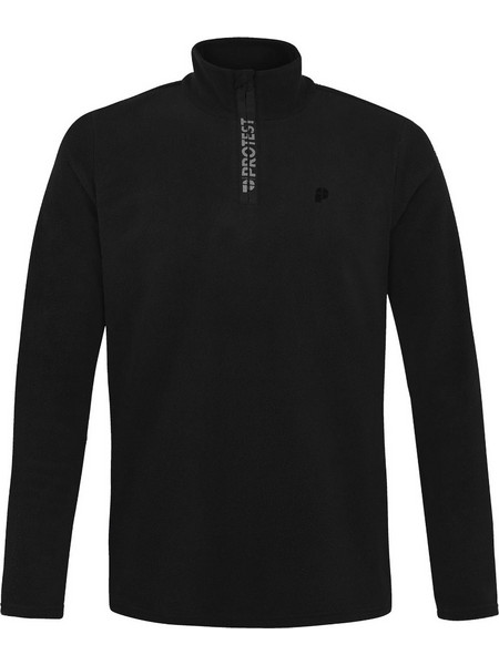 PROTEST PRTREPERFECTO 1/4 ZIP ACTIVE TOP TRUE BLACK