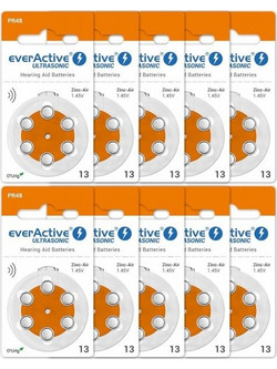 EverActive Μπαταρίες Ακουστικών Βαρηκοΐας νουμερο 13 1.45V 60τμχ