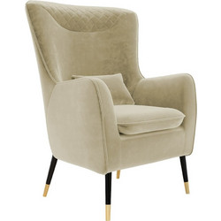 PoliHome Μπερζέρα Μπεζ Lofner 162546019