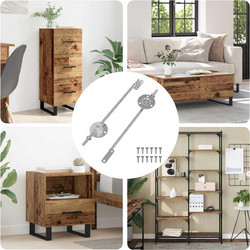 vidaXL Μεντεσές στήριξης καπακιού 2 τεμ. Ασημί 194 x 36 x 18 mm Σίδερο