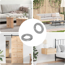 vidaXL Βίδες 2 pcs Ασημί 10 x 10 x 1,2 χιλ Ατσάλι