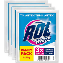 Rol White Δράση 3x Λευκαντικό σε Σκόνη 4x50g