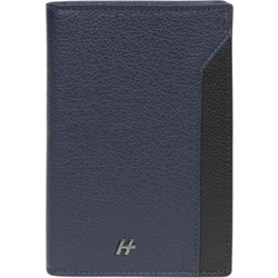 DANIEL HECHTER Ανδρικό πορτοφόλι όρθιο 15Χ10 με προστασία RFID σε μπλέ με μαύρο δέρμα 295BMA16 - 29516-03