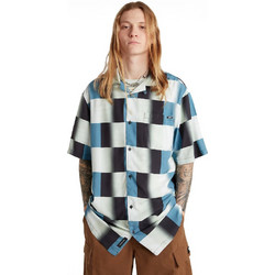Vans Ανδρικό Πουκάμισο Καρό Κοντομάνικο Overshirt Μπλε VN000G7E-P8X
