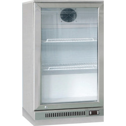 DYNAMIC GN-126L Back Bar Cooler Βιτρίνα INOX με 1 Ανοιγόμενη Πόρτα Τζαμιού, 126lt (Dynamic) (GN-126L)
