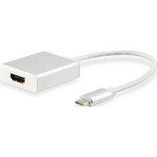 Equip Μετατροπέας USB-C male σε HDMI female Λευκό 1τμχ 133452