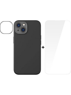 Baseus Case + Screen Protector Liquid Gel MagSafe Apple iPhone 14 /black/