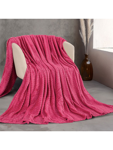 Κουβέρτα Fleece Υπέρδιπλη (220x240) Rythmos Harmonie Φουξια