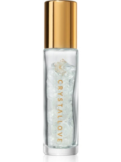Crystallove Clear Quartz Oil Bottle Roll-on με κρυστάλλους επαναπληρώσιμο 10 ml