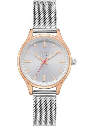 Ted Baker Γυναικείο Ρολόι με Ασημί Μεταλλικό Μπρασελέ TE50650003