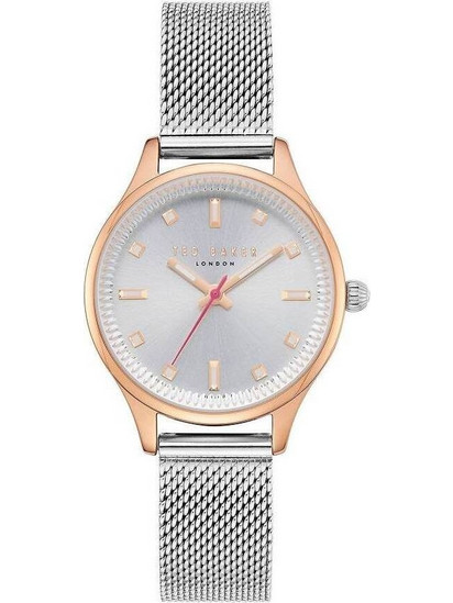 Ted Baker Γυναικείο Ρολόι με Ασημί Μεταλλικό Μπρασελέ TE50650003