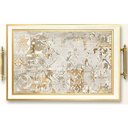 Δίσκος Σερβιρίσματος 244KNG1721 50x29x3,5cm Multi Aberto Design Γυαλί