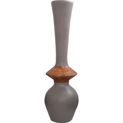 ΔΙΑΚΟΣΜΗΤΙΚΟ ΒΑΖΟ ΔΑΠΕΔΟΥ NEBULA HM4660.05M FIBER CEMENT TAUPE-ΞΥΛΟ ΤΕΑΚ Φ45x148Υεκ