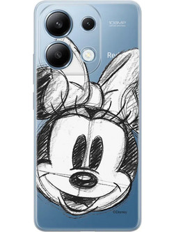 Disney Case Redmi Note 13 4G Minnie Partial Print Sketch Transparent