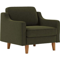 Πολυθρόνα Αδιάβροχη Robin 918CMF1108 90x87x84cm Oil Green-Walnut