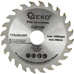 Δίσκος Κοπής Ξύλου 115mm Geko