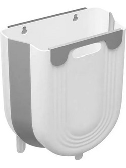 Πτυσσόμενος κάδος απορριμμάτων CLN-0052, 10L, 22.5x16.5x28.5cm, γκρι
